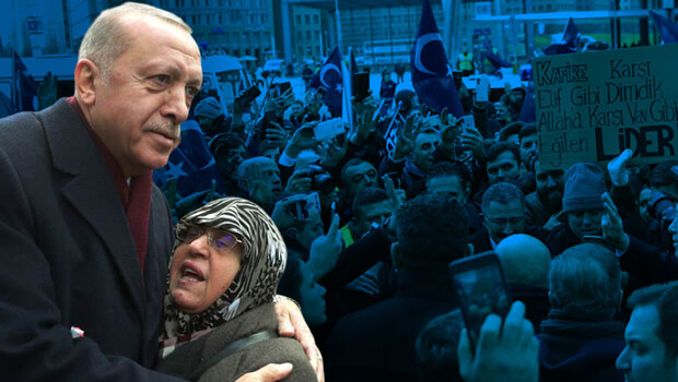 Cumhurbaşkanı Erdoğan, Berlin'de Türklerin sevgi gösterileriyle karşılandı