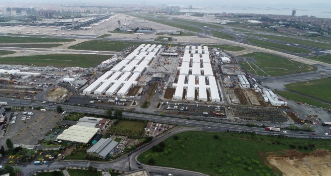 Yeşilköy Hastanesi inşaatı 28. gününde