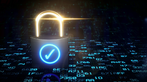 Standing Padlock With Checkmark