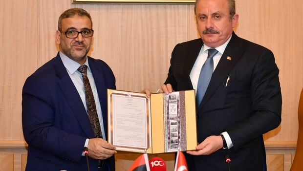 Meclis Başkanı Şentop, Libya Devlet Yüksek Konseyi Başkanı ile görüştü