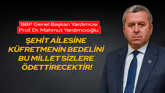 YARDIMCIOĞLU: ŞEHİT AİLESİNE KÜFRETMENİN BEDELİNİ BU MİLLET SİZLERE ÖDETTİRECEKTİR!