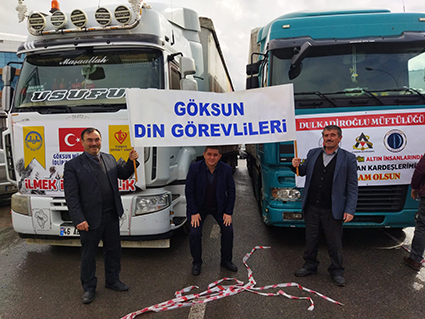 KAHRAMANMARAŞ’IN GÖKSUN İLÇESİNDEN İDLİB’E YARDIM TIRI