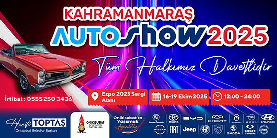 Bölgenin en büyük Auto Show’u yarın Kahramanmaraş’ta başlıyor!