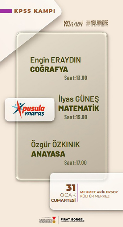 KPSS Kampı Coğrafya, Matematik ve Anayasa Dersleri ile Başlıyor