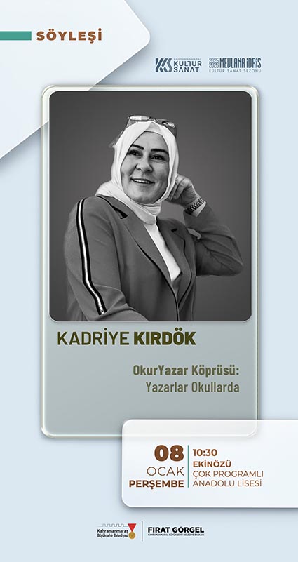 Yazar Kadriye Kırdök, Ekinözü’nde Öğrencilerle Buluşacak
