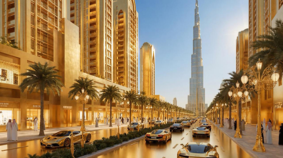 ALTIN TOZU” DEĞİL “ALTIN SOKAK” İLE DÜNYANIN ZİRVESİ DUBAİ!