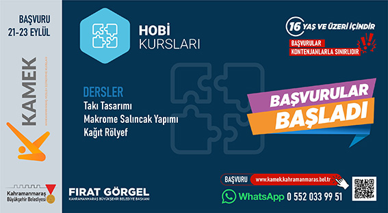 KAMEK’te Güz Dönemi Kurslarına Başvurular Başladı